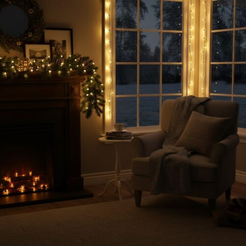100 LED Warm White String Lights (6.9m) – Battery Fairy Lights for Christmas, Weddings, and Home Decor