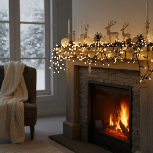 100 LED Warm White String Lights (6.9m) – Battery Fairy Lights for Christmas, Weddings, and Home Decor