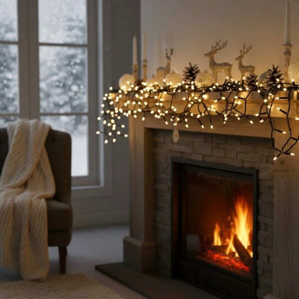 100 LED Warm White String Lights (6.9m) – Battery Fairy Lights for Christmas, Weddings, and Home Decor