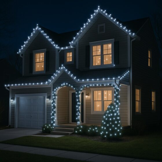 100 LED White String Lights (6.9m) – Battery Fairy Lights for Christmas, Weddings, and Home Decor