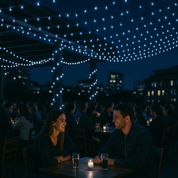 100 LED White String Lights (6.9m) – Battery Fairy Lights for Christmas, Weddings, and Home Decor