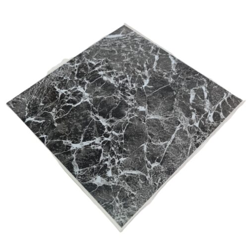 Dark Marble Effect Adhesive Vinyl Floor Tiles 30.5cm x 30.5cm x 0.9mm Each (Single Sample)
