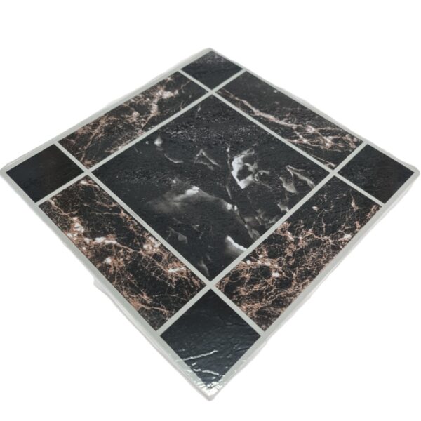 DIY-MRB-SQR.jpg Dark Square Marble Effect Adhesive Vinyl Floor Tiles 30.5cm x 30.5cm x 0.9mm Each (Single Sample)