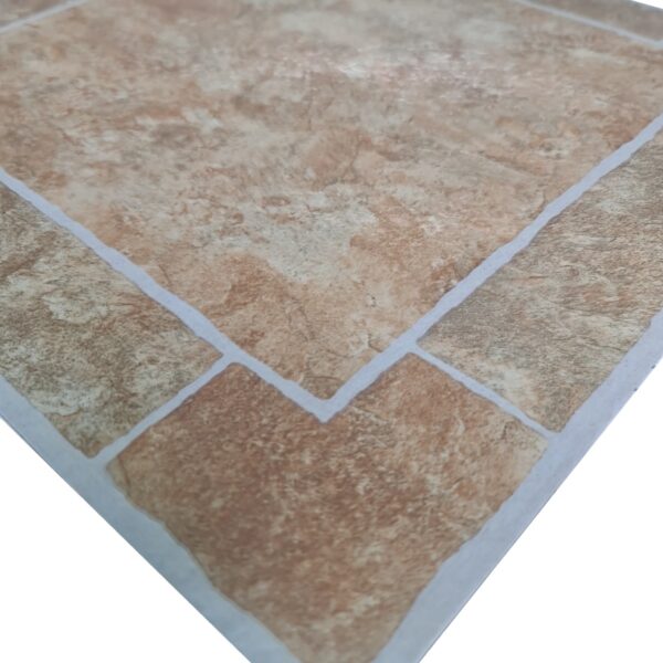 Light Sand Stone Effect Adhesive Vinyl Floor Tiles 30.5cm x 30.5cm x 0.9mm Each (5 Pack) - 3sqft 1 Light Sand Stone Effect Adhesive Vinyl Floor Tiles 30.5cm x 30.5cm x 0.9mm Each (Single Sample)