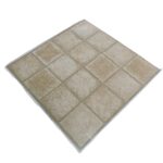 Square Beige Mosaic Stone Effect Adhesive Vinyl Floor Tiles