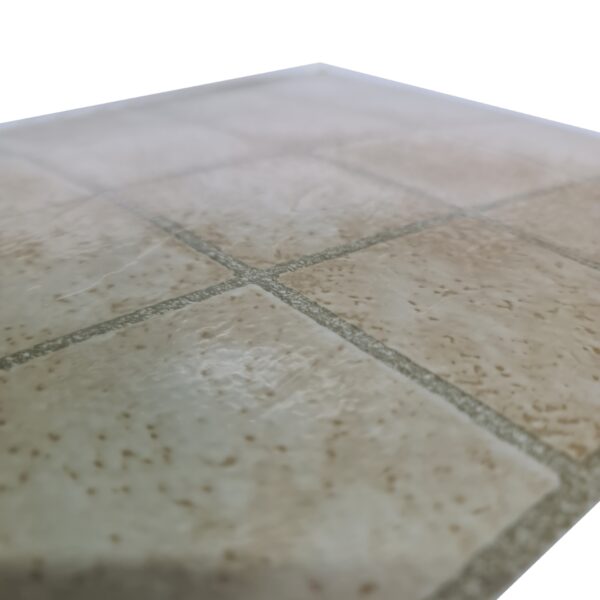 Square Beige Mosaic Stone Effect Adhesive Vinyl Floor Tiles 30.5cm x 30.5cm x 0.9mm Each (Single Sample) 2 Square Beige Mosaic Stone Effect Adhesive Vinyl Floor Tiles 30.5cm x 30.5cm x 0.9mm Each (Single Sample)