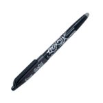 Pilot Black (1 Pen) Frixion Rollerball – Medium 0.7mm, Erasable Ink Removes by Friction