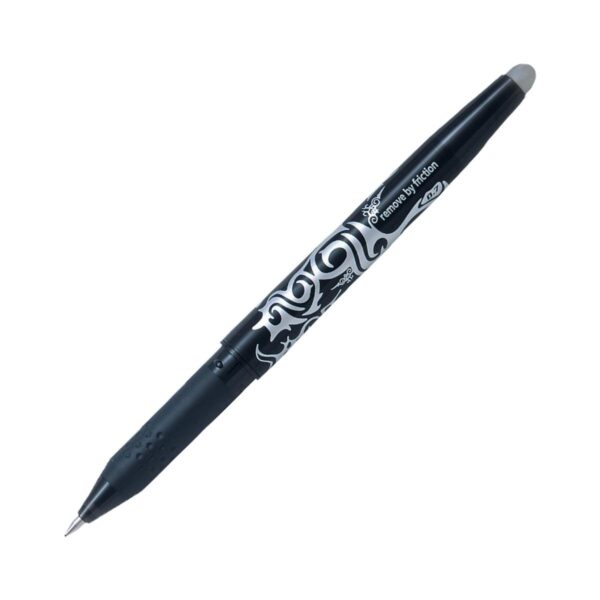 Pilot Black (1 Pen) Frixion Rollerball – Medium 0.7mm, Erasable Ink Removes by Friction