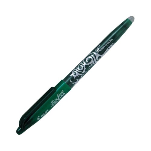 Pilot Green (1 Pen) Frixion Rollerball – Medium 0.7mm, Erasable Ink Removes by Friction