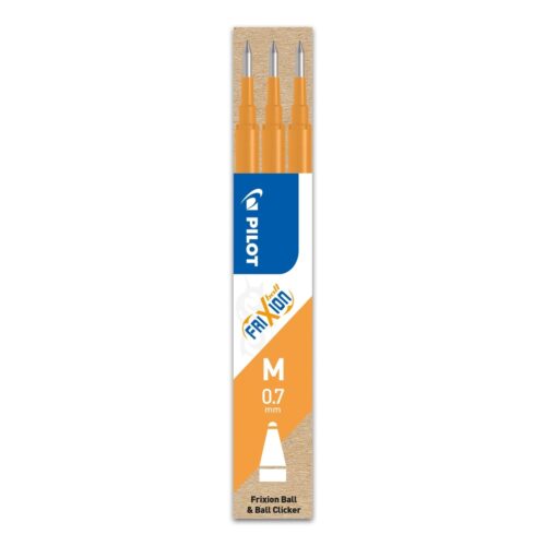 Pilot Frixion Apricot Orange 1 Refill Cartridge for Ball & Clicker Pens – 0.7mm Medium Tip – Write, Erase, & Rewrite
