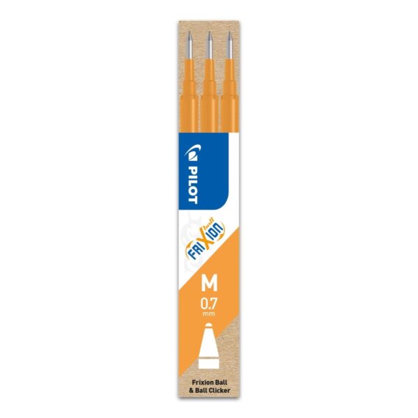 FR7-S3-APR.jpg Pilot Frixion Apricot Orange 1 Refill Cartridge for Ball & Clicker Pens – 0.7mm Medium Tip – Write, Erase, & Rewrite