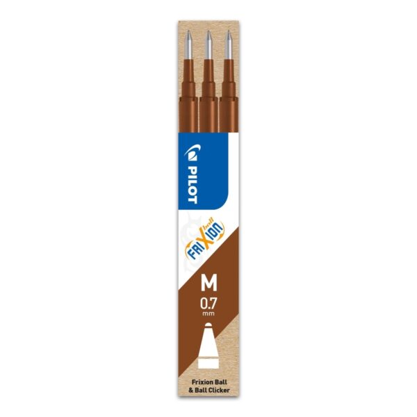 FR7-S3-BRN.jpg Pilot Frixion Brown 1 Refill Cartridge for Ball & Clicker Pens – 0.7mm Medium Tip – Write, Erase, & Rewrite