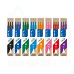 Pilot FriXion Refill Cartridge Set – 8 Refills (Black, Blue, Green, Sky Blue, Orange, Pink, Red, Violet) – 0.7mm Medium Tip