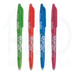 Pilot Assorted Colour (4 Pens) Set Frixion Rollerball – Medium 0.7mm, Erasable Ink Removes by Friction – Lime Green, Orange, Sky Blue & Pink