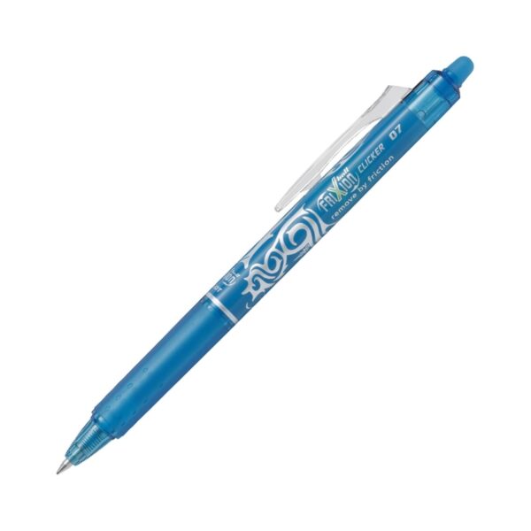 Pilot Frixion Retractable Erasable Pen – Light Blue Ink, Medium 0.7mm Tip – Smooth , Heat-Sensitive Writing & Editing