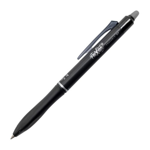 Pilot FriXion Ball+ Retractable 1 Black Pen – Medium 0.7mm, Erasable Ink & Eco-Friendly Design