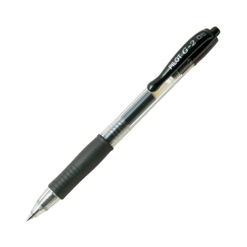 Pilot G-2 Black 1 Pen Broad 0.5mm Retractable Rollerball Pen – Iconic Gel Pen with Bold Writing