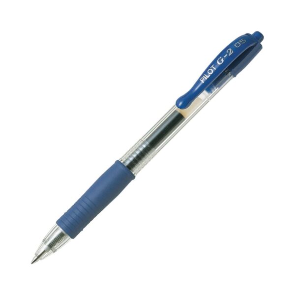 G2-05-BLU.jpg Pilot G-2 Blue 1 Pen Broad 0.5mm Retractable Rollerball Pen – Iconic Gel Pen with Bold Writing