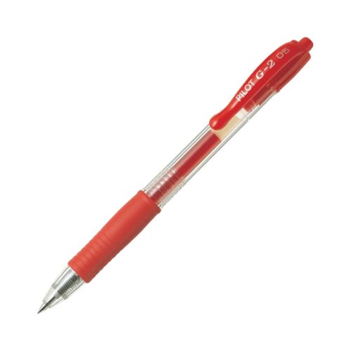 Pilot G-2 Red 1 Pen Broad 0.5mm Retractable Rollerball Pen – Iconic Gel Pen with Bold Writing