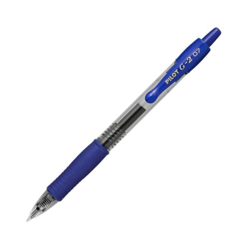 Pilot G-2 Blue 1 Pen Broad 0.7mm Medium Retractable Rollerball Pen – Iconic Gel Pen with Bold Writing