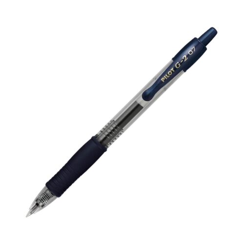 Pilot G-2 Blue Black 1 Pen Broad 0.7mm Medium Retractable Rollerball Pen – Iconic Gel Pen with Bold Writing