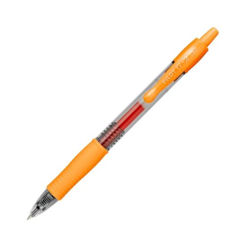 Pilot G-2 Orange 1 Pen Broad 0.7mm Medium Retractable Rollerball Pen – Iconic Gel Pen with Bold Writing