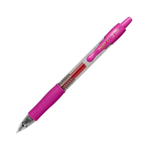 Pilot G-2 Pink 1 Pen Broad 0.7mm Medium Retractable Rollerball Pen – Iconic Gel Pen with Bold Writing