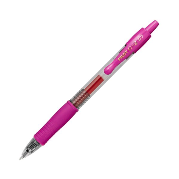 G2-07-PNK.jpg Pilot G-2 Pink 1 Pen Broad 0.7mm Medium Retractable Rollerball Pen – Iconic Gel Pen with Bold Writing