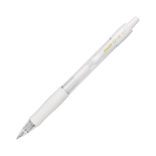 Pilot G-2 White 1 Pen Broad 0.7mm Medium Retractable Rollerball Pen – Iconic Gel Pen with Bold Writing