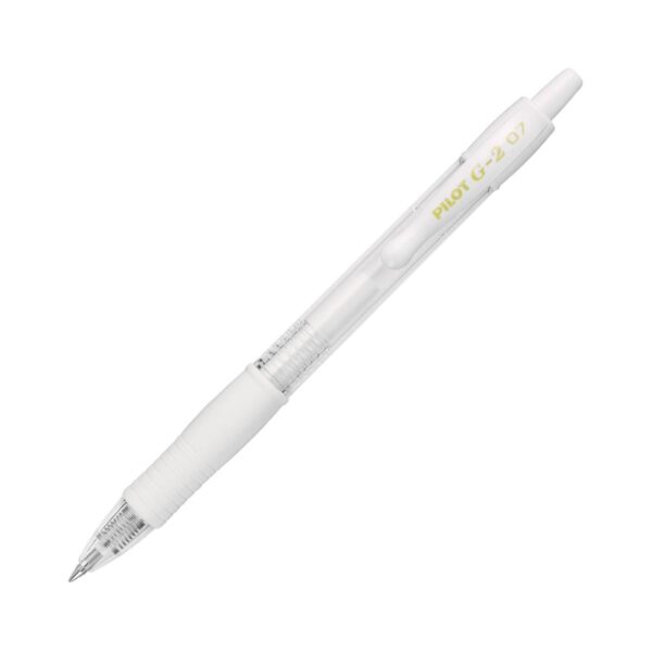 G2-07-WHT.jpg Pilot G-2 White 1 Pen Broad 0.7mm Medium Retractable Rollerball Pen – Iconic Gel Pen with Bold Writing