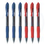 Pilot G-2 6 (3 Blue & 3 Black) Pen Broad 1.0mm Retractable Rollerball Pens – Iconic Gel Pens with Bold Writing