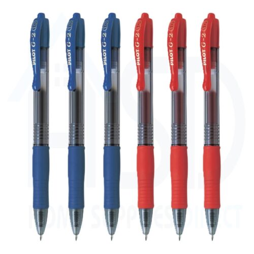 Pilot G-2 6 (3 Blue & 3 Black) Pen Broad 1.0mm Retractable Rollerball Pens – Iconic Gel Pens with Bold Writing
