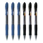 Pilot G-2 Retractable Gel Pen Set – 6 Pens (3 Blue & 3 Black) – 1.0mm Broad Tip – Smooth, Bold Rollerball Writing