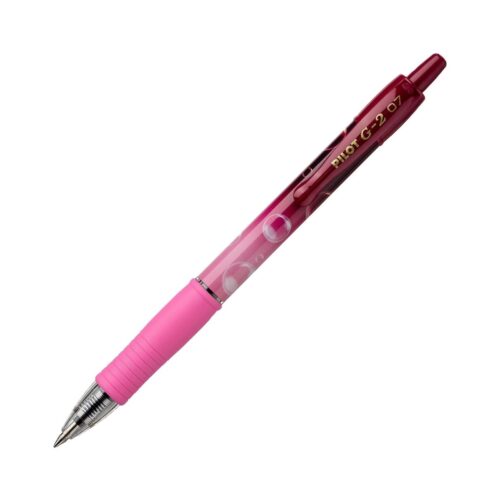 Pilot G-2 Bubble Edition 1 Pink Barrel Pen – 0.7mm Blue Medium Ink for Smooth Writing
