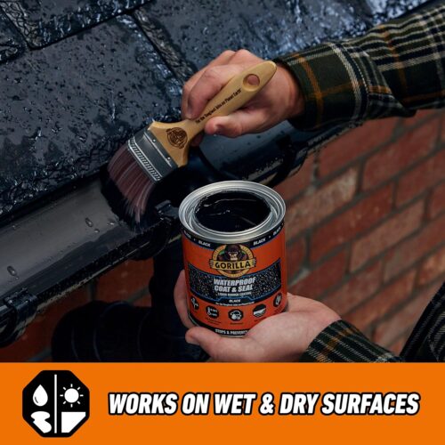 Gorilla Waterproof Coat & Seal Black 473ml – Flexible Rubberized Waterproofing & Leak Repair 8 Gorilla Waterproof Coat & Seal Black 473ml – Flexible Rubberized Waterproofing & Leak Repair