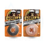 Gorilla Black & Clear Mounting Tape Set 25mm x 1.5M – Strong, Double-Sided Adhesive for Heavy Duty Use