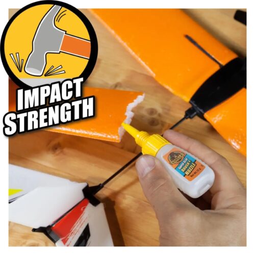Gorilla Super Glue Brush & Nozzle 12g (2 Pack) – Precision-Controlled, Impact-Resistant Adhesive with Anti-Clog Cap