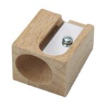 Möbius & Ruppert (M+R) Beechwood Pencil Sharpener – Single Hole, Untreated, 11.2mm (Model 0401)