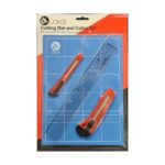 Jakar Cutter Set, A4 Cutting Mat, 30cm Metal Edge Ruler, Large And Small Craft Knife With Auto-Lock (Spare Blade Ref 7341-B & Ref 7342-B)