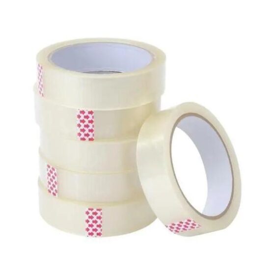 Clear Packing Tape – 25mm x 66M Strong Household Multi-Purpose Sticky Tape – Durable, Transparent, Ideal for Sealing Boxes