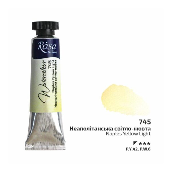 Item0-4ONyPW.jpg Rosa Gallery 10ml Naples Yellow Light Watercolour Paint Tube – Premium Artist Quality