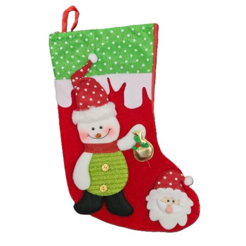Snowman Christmas Stocking – Festive Holiday Decoration