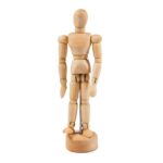 Jakar Wooden Male Manikin – 4.5.5″ (11cm) Fully Articulated Movable Artist Model for Sketching & Anatomy Study (9009)