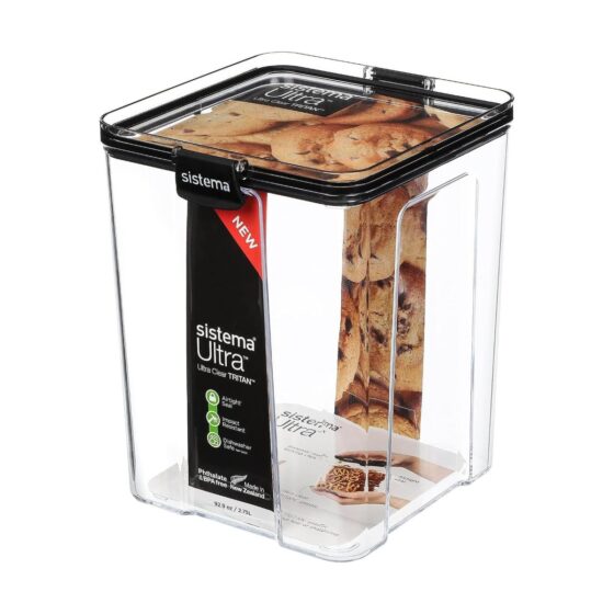 Sistema Ultra Square 2.75L Food Container – BPA-Free Plastic for Safe & Durable Food Storage
