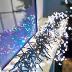 300 LED Blue & White Cluster Lights (3m) – Battery Fairy Lights for Christmas, Weddings, and Home Decor