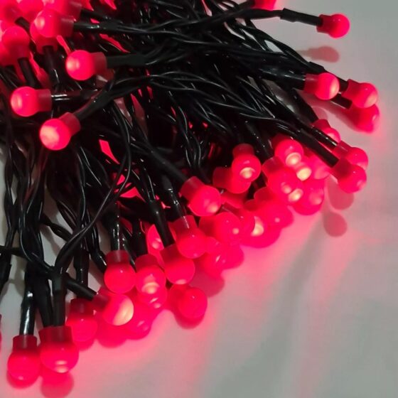 50 LED Red Berry Lights (4.9m) – Battery Fairy Lights for Christmas, Weddings, and Home Decor
