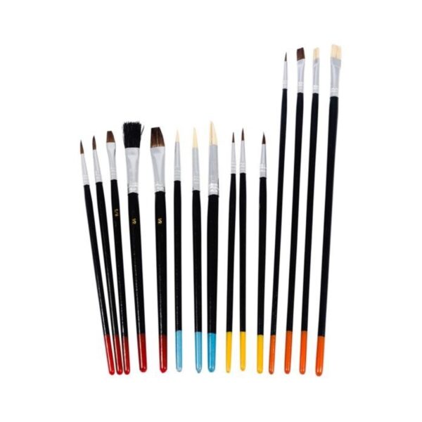 Jakar Brush Set – 15 Piece, Assorted Sizes, For Watercolour And Oil Painting