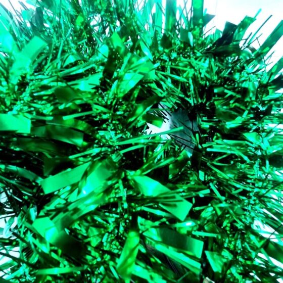 Chunky Green Tinsel Garland – Perfect for Christmas & Party Decorations