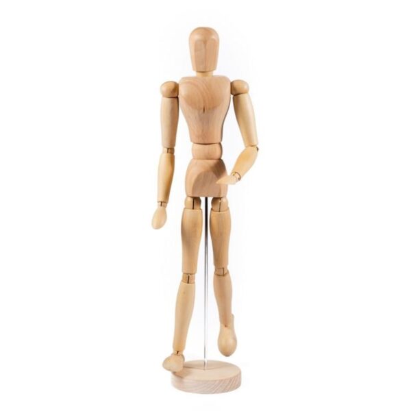 Item0-CzHYWt.jpg Jakar Wooden Artist Manikin – 16.5″ (40cm) Fully Articulated Movable Figure for Drawing, Sketching & Anatomy Study (9008)