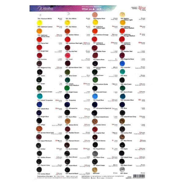 Item0-DMFTB1.jpg Rosa Gallery Artist Watercolour Sample Dot Card Sheet – 80 Vibrant Colours for Artists